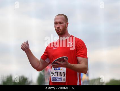 Kassel, Deutschland. 09. Juli 2023. Christoph HARTING (LG North Berlin) Männer-Diskuswurf-Finale bei der deutschen Leichtathletikmeisterschaft 2023 09.07.2023 ab 08,07. - 09.07.2023 in Kassel/Deutschland. Kredit: dpa/Alamy Live News Stockfoto