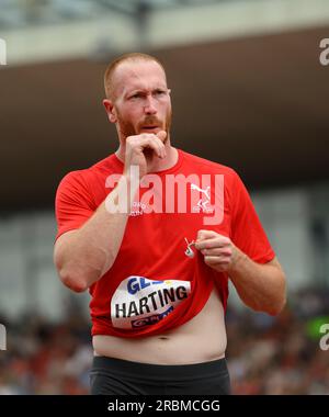 Kassel, Deutschland. 09. Juli 2023. Christoph HARTING (LG North Berlin) Männer-Diskuswurf-Finale bei der deutschen Leichtathletikmeisterschaft 2023 09.07.2023 ab 08,07. - 09.07.2023 in Kassel/Deutschland. Kredit: dpa/Alamy Live News Stockfoto