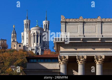 Basilique Notre-Dame de Fourvière, Lyon, Frankreich Stockfoto