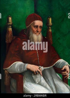 Porträt von Papst Julius II., Raphael, 1511, Stockfoto