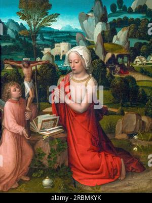 Magdalen in einer Landschaft, Albert Cornelis, ca. 1520, Stockfoto