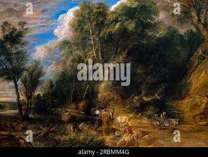 The Watering Place, Peter Paul Rubens, ca. 1615-1622, Stockfoto