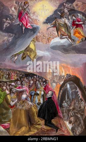 Anbetung des Namens Jesu, El Greco, ca. 1578, Stockfoto