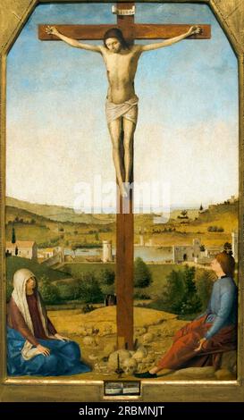 Christus gekreuzigt, Antonello da Messina, 1475, Stockfoto