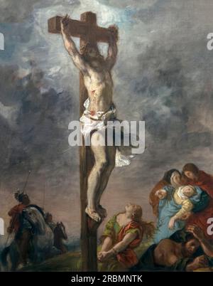 Christus am Kreuz, Eugene Delacroix, 185.1 Stockfoto