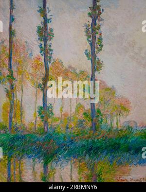 Die drei Bäume, Herbst, drei Bäume im Herbst, Claude Monet, 1891, Stockfoto