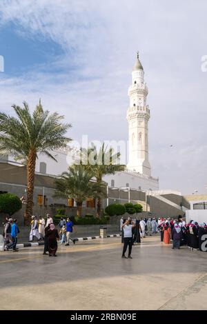 Medinah, Saudi-Arabien - 22. Dezember 2022: Quba-Moschee. Die erste Moschee im Islam. Es wurde 622 Vom Propheten Muhammad (Friede sei mit ihm) gegründet Stockfoto