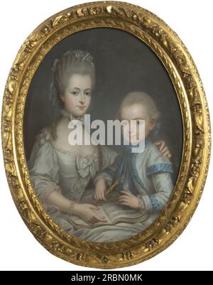 Porträt von Marie Antoinette und Louis Joseph, Dauphin De France von Anne Vallayer-Coster Stockfoto