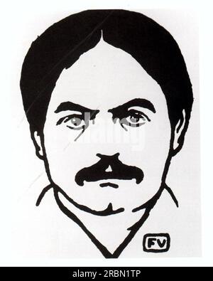 Porträt des französischen Schriftstellers und Dramatikers Alfred Jarry 1901 von Felix Vallotton Stockfoto