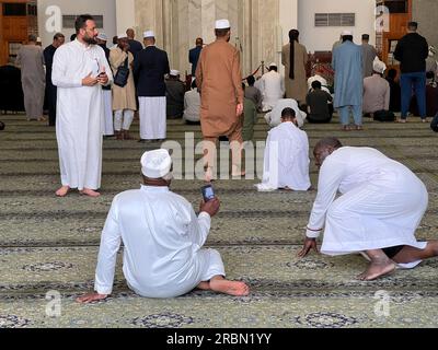 Medinah, Saudi-Arabien - 22. Dezember 2022: Quba-Moschee. Die erste Moschee im Islam. Es wurde vom Propheten Muhammad gegründet Stockfoto