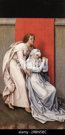 Kreuzigung Diptych 1460 von Rogier van der Weyden Stockfoto