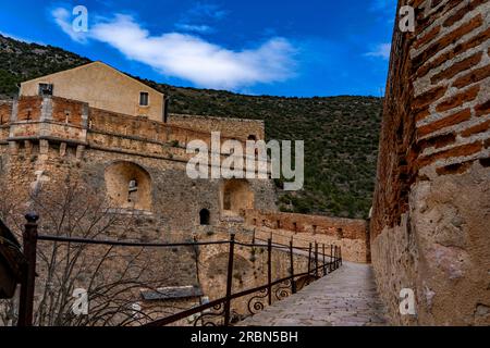 Fort Liberia, eine militärische Anlage, die von Sébastien Le Prestre de Vauban entworfen und zwischen 1681-1683 in Villefranche-de-Conflent, Pyrenees Ori, erbaut wurde Stockfoto