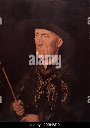 Porträt von Baudouin de Lannoy 1435 von Jan van Eyck Stockfoto