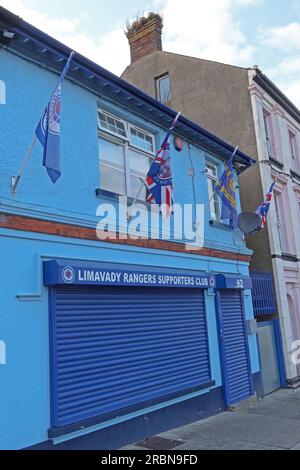 Limavady Rangers Supporters Club, 92 Main St, Limavady, County Londonderry, Nordirland, UK, BT49 0ET Stockfoto