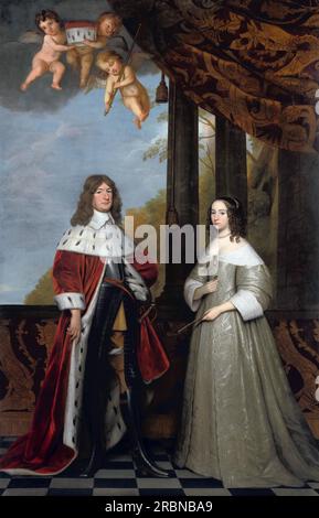 Doppelporträt von Frederick William, Elektor von Brandenburg und Luise Henriette, Gräfin von Nassau 1647, von Gerard van Honthorst Stockfoto