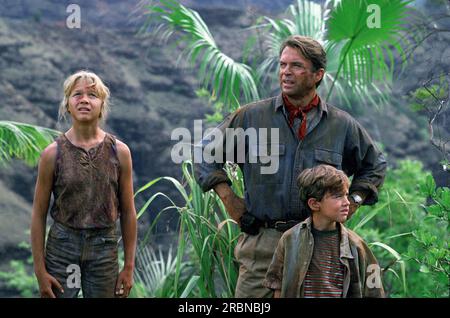 Jurassic Park Sam Neill, Ariana Richards, Joseph Mazzello Stockfoto