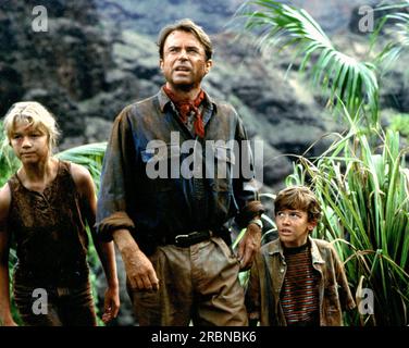 Jurassic Park Sam Neill, Ariana Richards, Joseph Mazzello Stockfoto