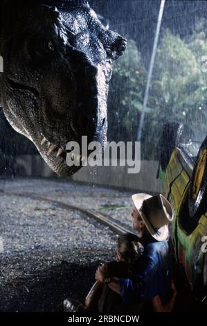 Jurassic Park 1993. Dinosaurier Stockfoto