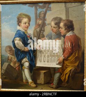 Architecture 1753 von Charles-Andre van Loo (Carle van Loo) Stockfoto