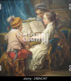 Musik 1753 von Charles-Andre van Loo (Carle van Loo) Stockfoto