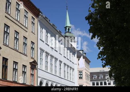 Charakteristische alte Gebäude der Stadt Kopenhagen Stockfoto