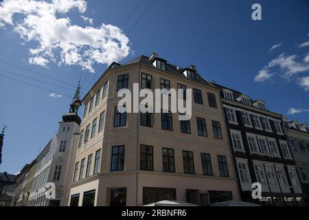 Charakteristische alte Gebäude der Stadt Kopenhagen Stockfoto