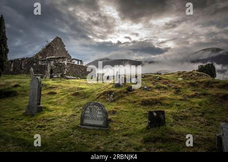 Ruinen der Kirche Kilchrist, Broadford, Isle of Skye, Highlands, Schottland, UK Stockfoto