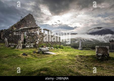 Ruinen der Kirche Kilchrist, Broadford, Isle of Skye, Highlands, Schottland, UK Stockfoto