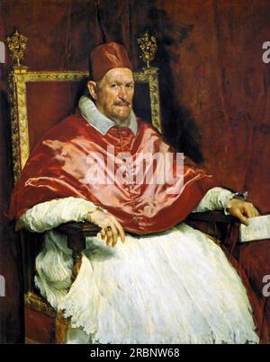 Portrait von Papst Innocent X 1650 von Diego Velazquez Stockfoto