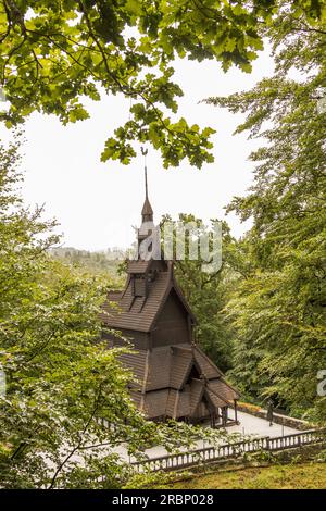 Fantoft Stave Church, Bergen, Norwegen Stockfoto