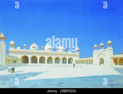 Moti Masjid (Perlenmoschee), Agra 1876 von Vasily Vereshchagin Stockfoto