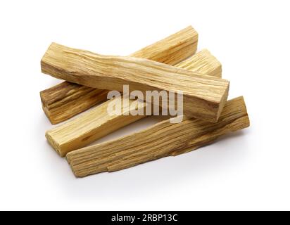 Palo Santo, heilige Stangen für Meditation, Heilung und spirituelle Raumreinigung. Stockfoto