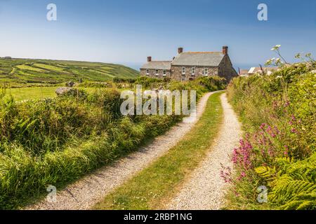 Küstenhaus in Zennor, Penwith Peninsula, Cornwall, England Stockfoto