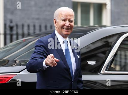 US-Präsident Joe Biden und sein Gefolge besuchen Downing Street, 10. Juli 2023, London, Großbritannien Stockfoto