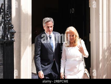 US-Präsident Joe Biden und sein Gefolge besuchen Downing Street, 10. Juli 2023, London, Großbritannien Stockfoto