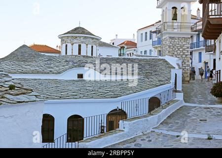 Geburtskirche Christi in Skopelos, Skopelos, Nordsporaden, Griechenland Stockfoto