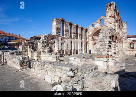 Altstadt von Nessebar, erbaut 2023, Hagia-Sophia-Kirche, altes Bischof, östlich-orthodoxe Kirche aus dem 5. Jahrhundert, Orthodoxe verjüngen Stockfoto