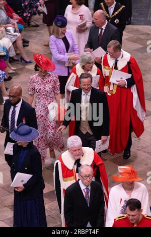 Der ehemalige konservative Premierminister David Cameron nimmt am 06. Mai 2023 an der King Charles III Coronation in Westminster Abbey, London, Vereinigtes Königreich, Teil Stockfoto