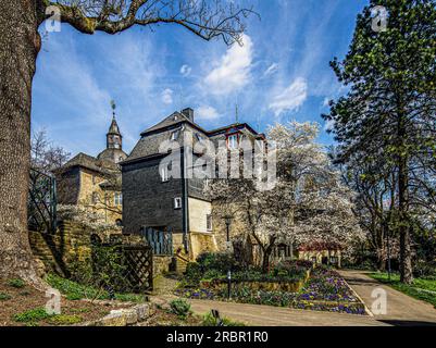 Oberes Schloss im Schlosspark, Siegen, Nordrhein-Westfalen, Deutschland Stockfoto