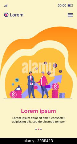 Zwei Geschäftspartner, die sich die Hand schütteln Stock Vektor