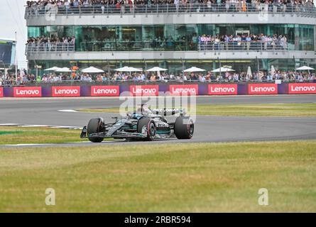 Towcester, Großbritannien. 09. Juli 2023. Silverstone, Towcester, Northamptonshire, Großbritannien, am 09 2023. Juli. George Russell, Mercedes, während des Formel-1-Rennens beim Aramco British Grand Prix in der Formel 1 in Silverstone, Towcester, Northamptonshire, Großbritannien am 09 2023. Juli. Kredit: Francis Knight/Alamy Live News Stockfoto