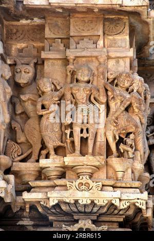 Indien, Udaipur, Radjastan Jagdish Tempel, mit dem höchsten Niveau an Steinschnitzereien Stockfoto