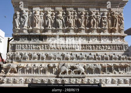 Indien, Udaipur, Radjastan, Jagdish, Tempel mit der höchsten Steinschnitzerkunst Stockfoto