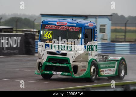 Andover, Großbritannien. 08. Juli 2023. Qualifizierung bei der British Truck Racing Championship auf dem Thruxton Circuit, Andover, Großbritannien, am 8. Juli 2023. Foto: Chris Williams. Nur redaktionelle Verwendung, Lizenz für kommerzielle Verwendung erforderlich. Keine Verwendung bei Wetten, Spielen oder Veröffentlichungen von Clubs/Ligen/Spielern. Kredit: UK Sports Pics Ltd/Alamy Live News Stockfoto