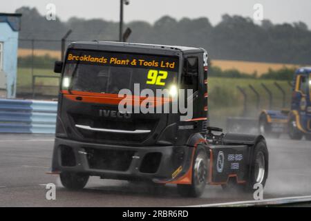 Andover, Großbritannien. 08. Juli 2023. Qualifizierung bei der British Truck Racing Championship auf dem Thruxton Circuit, Andover, Großbritannien, am 8. Juli 2023. Foto: Chris Williams. Nur redaktionelle Verwendung, Lizenz für kommerzielle Verwendung erforderlich. Keine Verwendung bei Wetten, Spielen oder Veröffentlichungen von Clubs/Ligen/Spielern. Kredit: UK Sports Pics Ltd/Alamy Live News Stockfoto