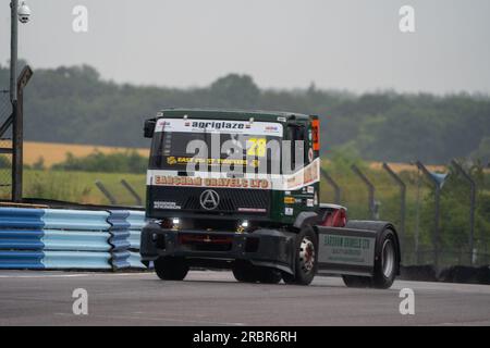 Andover, Großbritannien. 08. Juli 2023. Qualifizierung bei der British Truck Racing Championship auf dem Thruxton Circuit, Andover, Großbritannien, am 8. Juli 2023. Foto: Chris Williams. Nur redaktionelle Verwendung, Lizenz für kommerzielle Verwendung erforderlich. Keine Verwendung bei Wetten, Spielen oder Veröffentlichungen von Clubs/Ligen/Spielern. Kredit: UK Sports Pics Ltd/Alamy Live News Stockfoto
