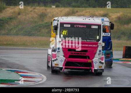 Andover, Großbritannien. 08. Juli 2023. Qualifizierung bei der British Truck Racing Championship auf dem Thruxton Circuit, Andover, Großbritannien, am 8. Juli 2023. Foto: Chris Williams. Nur redaktionelle Verwendung, Lizenz für kommerzielle Verwendung erforderlich. Keine Verwendung bei Wetten, Spielen oder Veröffentlichungen von Clubs/Ligen/Spielern. Kredit: UK Sports Pics Ltd/Alamy Live News Stockfoto