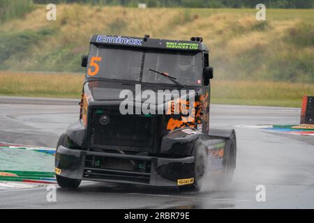 Andover, Großbritannien. 08. Juli 2023. Qualifizierung bei der British Truck Racing Championship auf dem Thruxton Circuit, Andover, Großbritannien, am 8. Juli 2023. Foto: Chris Williams. Nur redaktionelle Verwendung, Lizenz für kommerzielle Verwendung erforderlich. Keine Verwendung bei Wetten, Spielen oder Veröffentlichungen von Clubs/Ligen/Spielern. Kredit: UK Sports Pics Ltd/Alamy Live News Stockfoto