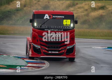 Andover, Großbritannien. 08. Juli 2023. Qualifizierung bei der British Truck Racing Championship auf dem Thruxton Circuit, Andover, Großbritannien, am 8. Juli 2023. Foto: Chris Williams. Nur redaktionelle Verwendung, Lizenz für kommerzielle Verwendung erforderlich. Keine Verwendung bei Wetten, Spielen oder Veröffentlichungen von Clubs/Ligen/Spielern. Kredit: UK Sports Pics Ltd/Alamy Live News Stockfoto