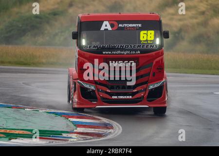 Andover, Großbritannien. 08. Juli 2023. Qualifizierung bei der British Truck Racing Championship auf dem Thruxton Circuit, Andover, Großbritannien, am 8. Juli 2023. Foto: Chris Williams. Nur redaktionelle Verwendung, Lizenz für kommerzielle Verwendung erforderlich. Keine Verwendung bei Wetten, Spielen oder Veröffentlichungen von Clubs/Ligen/Spielern. Kredit: UK Sports Pics Ltd/Alamy Live News Stockfoto